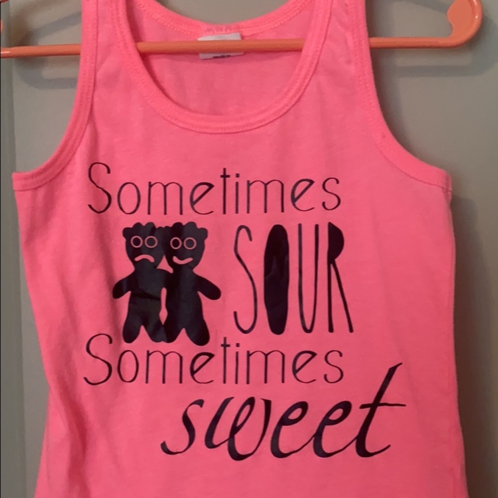 Sometimes Sour Sometimes Sweet Neon Pink Tank Top